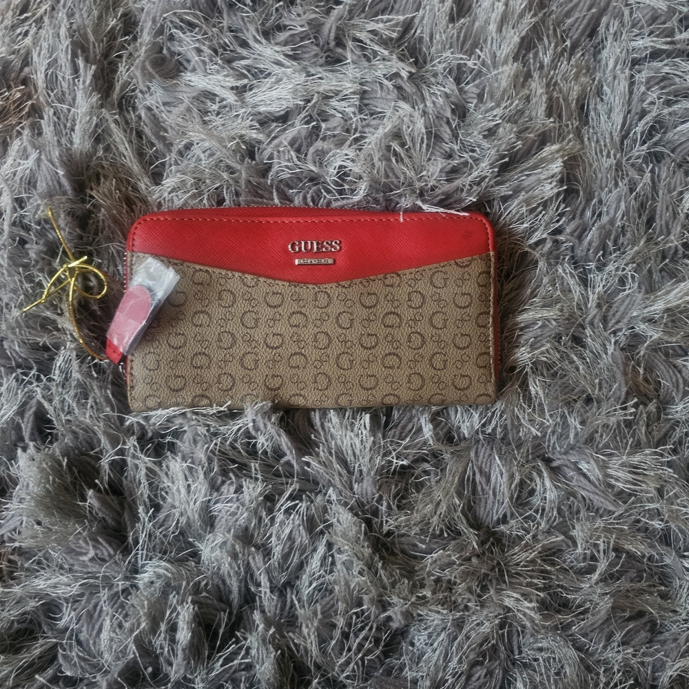 GUESS Red and Brown Women's Wallet